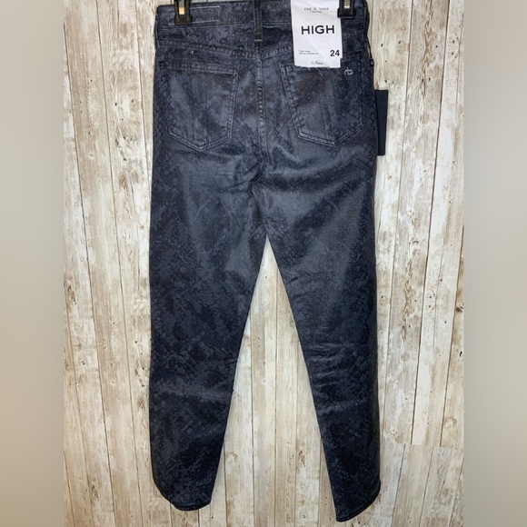 Rag & Bone Nina Snakefoil High Rise Ankle Cigarette Jeans - Picture 5 of 10